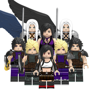 适用乐高积木第三方人仔最终幻想蒂法扎克斯菲尔拼装玩具DT8903