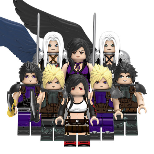 适用乐高积木第三方人仔最终幻想蒂法扎克斯菲尔拼装玩具DT8903