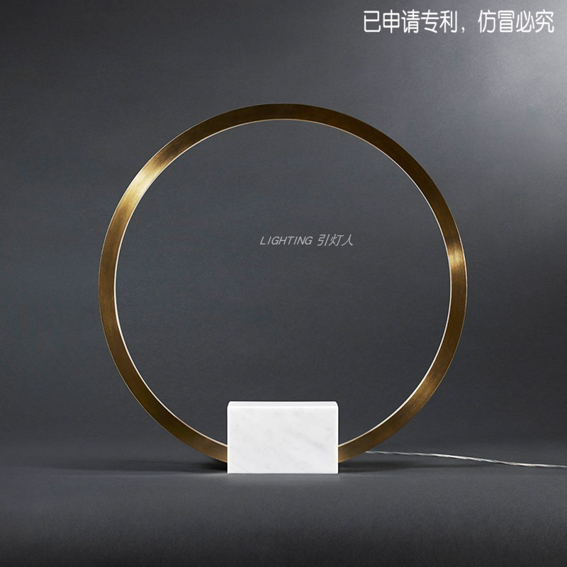 简约创意触摸感应台灯现代北欧书房卧室温馨床头灯大理石调光台灯
