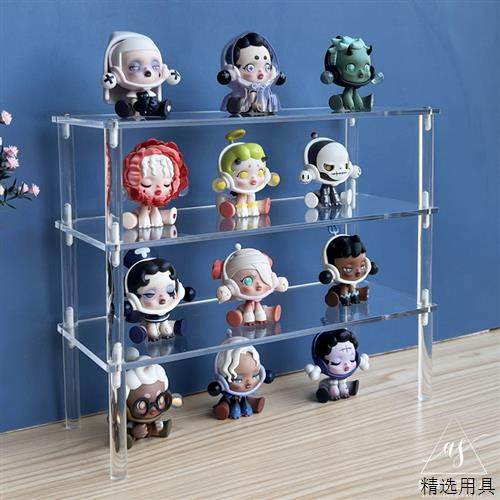 亚克力透明多层置物架手办盲盒汽车模型陈列架柜子隔层化妆品架子