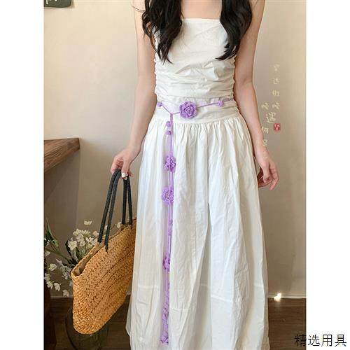 钩织花朵编织腰带女款长款项链设计感小众腰链连衣裙装饰腰间配饰,服饰配件/皮带/帽子/围巾,腰带/皮带/腰链,淘宝优惠券,粉丝福利购,淘宝优惠卷