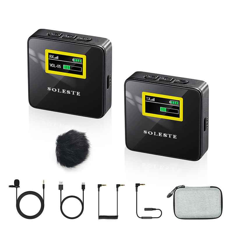 SOLESTE WM-21领夹式无线麦克风降噪直播采访摄影相机手机收音麦