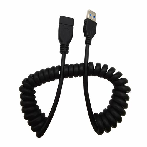 弹簧伸缩数据线USB3.0公对母延长电脑鼠标键盘U盘加长线AMAF
