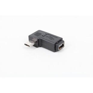 右弯头90度加长迷你Mini USB母Micro公 公转母数据转接头手机平板