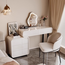 实木烤漆梳妆台主卧简约现代2025新款轻奢小户型化妆桌书桌收纳柜
