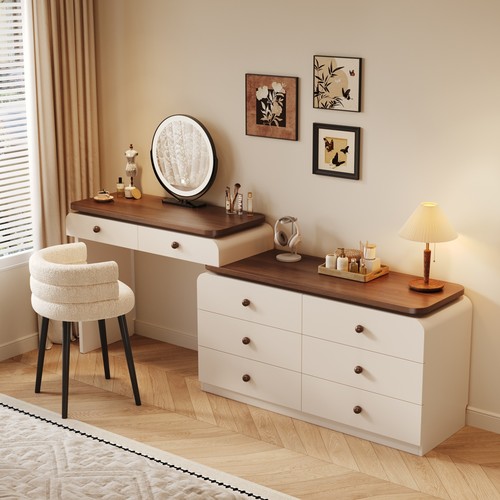 哒哒空间北欧风梳妆台斗柜一体