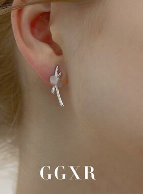 GGXR 金智媛眼泪女王同款 带钻耳环无耳洞耳夹甜美优雅耳环