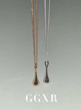 GGXR 925银复古维也纳女神的眼泪 水滴项链锁骨链