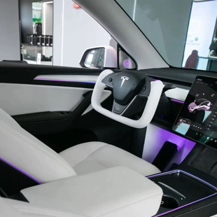 适用于特斯拉ModelY/3方向盘毛豆yoke方向盘汽车改装配件