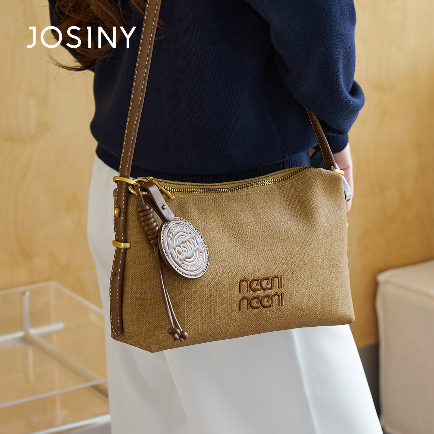 卓诗尼小方包女2025新款棒球系列复古百搭休闲单肩斜挎包高级感,箱包皮具/热销女包/男包,小方包,淘宝优惠券,粉丝福利购,淘宝优惠卷