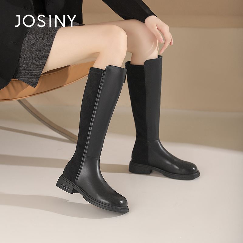 卓诗尼秋冬款女靴长筒靴