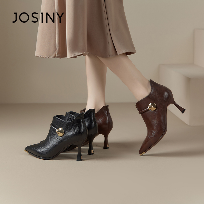 卓诗尼女鞋春季新款高跟鞋