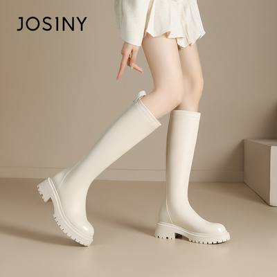 卓诗尼厚底长筒靴女靴子冬季