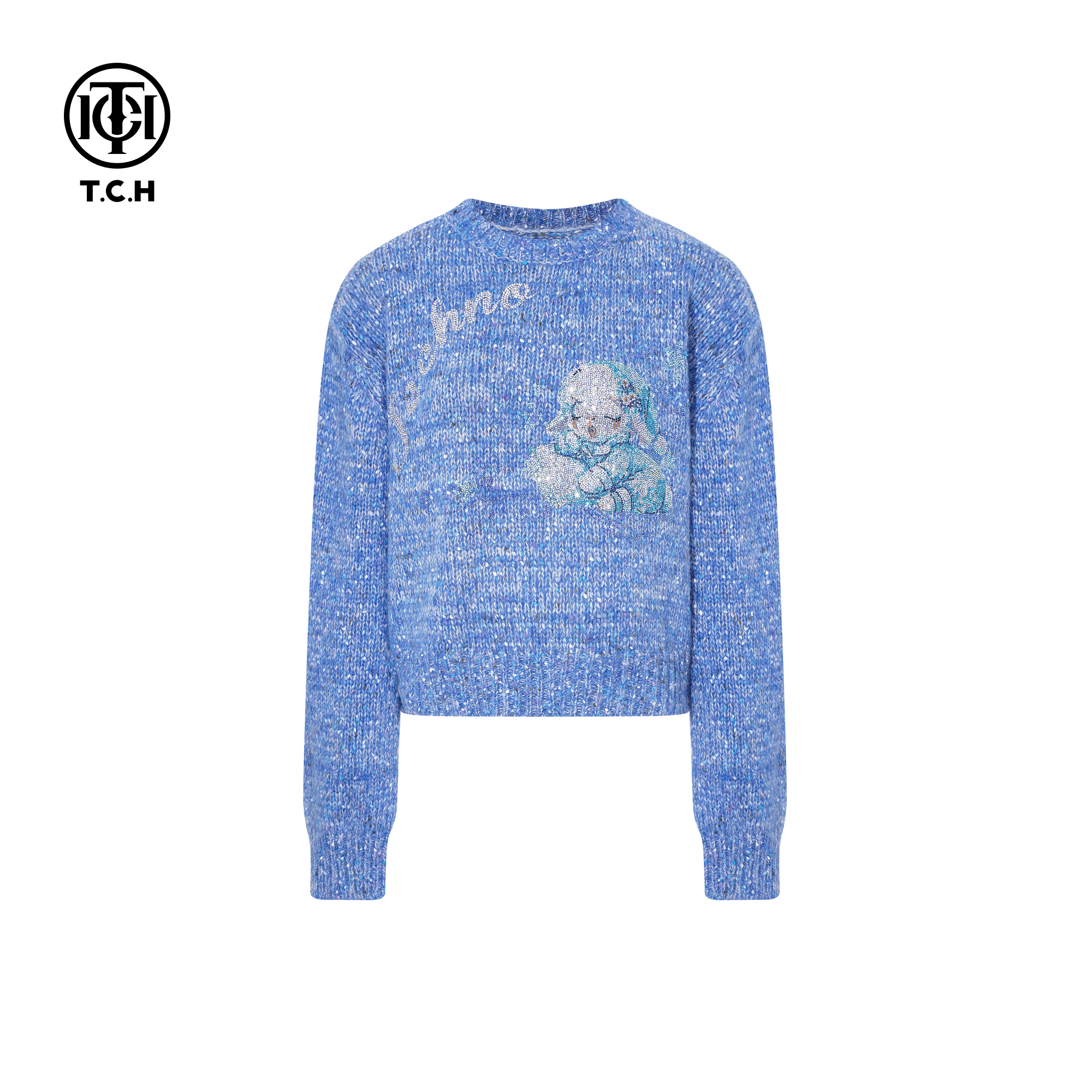 TCH韩版百搭洋气减龄圆领绵羊毛针织衫女2025冬季新款T75D09E1162