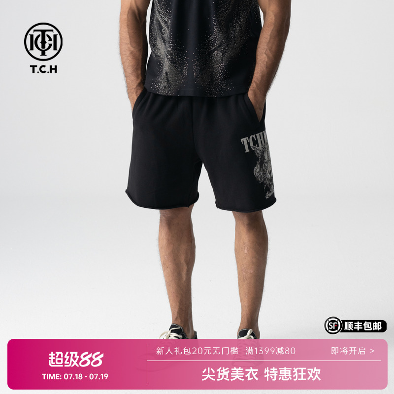 TCH轻奢夏季烫钻百搭休闲短裤