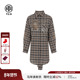 港风收腰显瘦格子衬衫 TCH私服烫钻2025秋季 新款 上衣女T75C13E5029