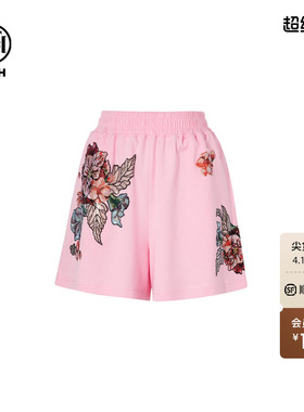 TCH烫钻时尚百搭新中式休闲宽松短裤女2026夏季新款T75B21E6001