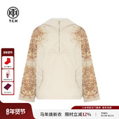 TCH轻奢潮牌烫钻25秋冬新款 户外通勤连帽套头夹克外套T75C27E9002