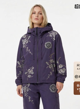 TCH潮牌烫钻梅花连帽工装外套女宽松夹克男26春夏新款78A27E1028