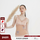 新款 TCH私服烫钻修身 显瘦内搭加绒美背背心女2025冬季 T75D03E5000
