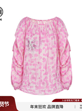 TCH私服烫钻苎麻时尚休闲百搭气质宽松衬衫女25秋新款T75C13E1005