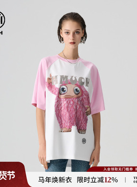 TCH 轻奢夏季新款烫钻卡通宽松短袖T恤男女同款T72B106150