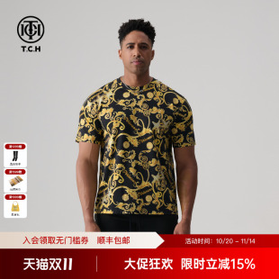 024夏新款 潮流T恤男女同款 烫钻轻奢个性 半袖 T72B106163 时尚 TCH