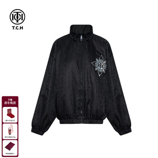TCH轻奢烫钻25秋冬新款 T75C27E9005 休闲宽松立领夹克外套男女同款