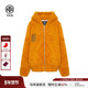 TCH轻奢潮牌黄色连帽休闲宽松毛毛外套女2025冬季 新款 T75D27E9005