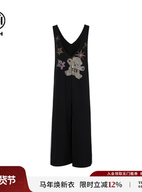 TCH私服烫钻无袖背带裤休闲宽松慵懒阔腿背心连体裤女T75C20B1001