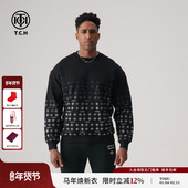 款 TCH 轻奢2025春夏季 潮流烫钻印花轻奢系列圆领卫衣T72A118005