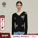 TCH私服烫钻满天星气质百搭针织开衫 上衣女秋冬新款 T75C43E1013
