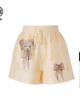 TCH2026春夏新款烫钻休闲时尚百搭宽松短裤女T75A21E5012