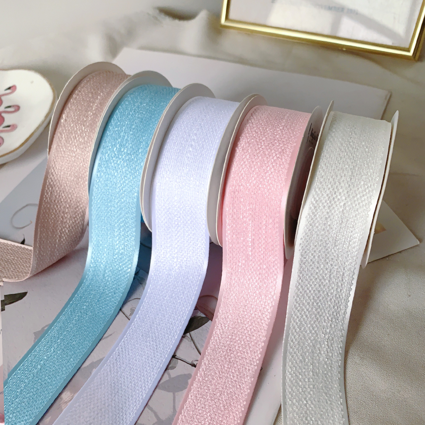 2.5cm雪尼尔韩国进口丝带织带diy手工发饰材料发饰配件彩带花束包