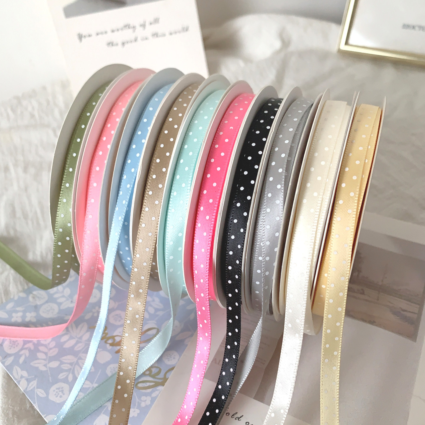 0.6cm波点带花束礼品包装丝带DIY手工材料蝴蝶结彩带布带缎带织带,居家布艺,丝带/绸带/布带,淘宝优惠券,粉丝福利购,淘宝优惠卷