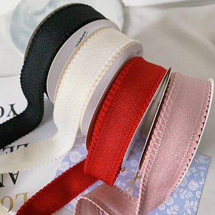 2.5cm泡泡珍珠棉丝带布带花边缎带彩带花束礼品包装DIY手工蝴蝶结