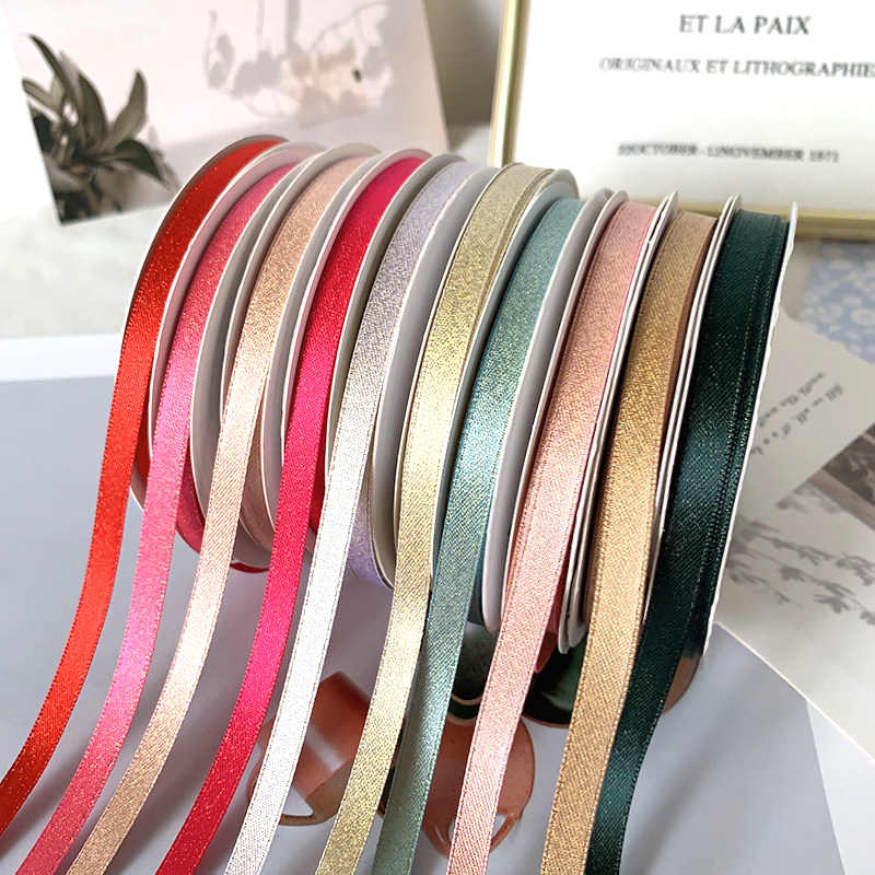 0.6cm金线带织带金纬丝带缎带蝴蝶结DIY手工蛋糕烘焙礼物包装材料