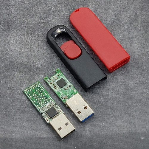 U盘通用短板外壳USB头推出款黑红全塑材质加密狗U盾外壳 T004