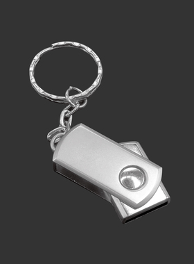 手腕板U盘壳小胖子全金属旋转小巧款厚S001带链带钥匙扣