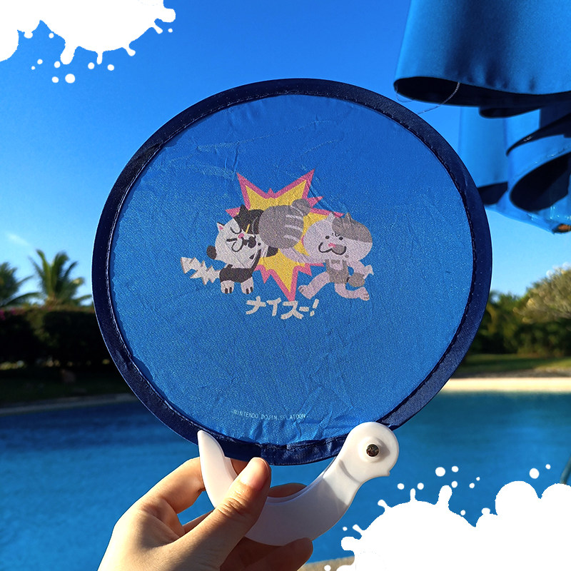 splatoon日本喷射战士斯普拉遁3漆弹大作战裁判猫咪夏日凉扇子圆