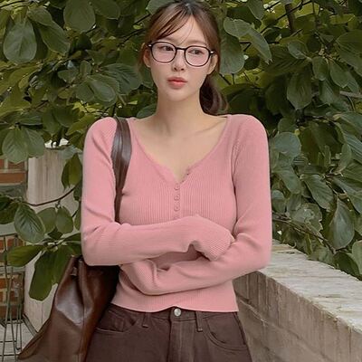 六1125韩国正品h-you--13743 针织衫区正品修身休闲欧美直邮大气