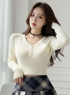 六1125韩国正品j-ud-ys-hop112517 针织衫区春季清新通勤端庄纯色