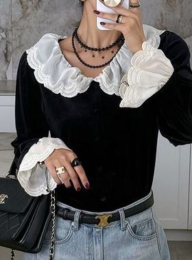 六1125韩国正品20662 衬衫区冬季复古正品修身休闲欧美直邮大气