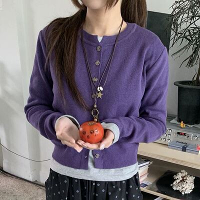 六1125韩国正品lovean-dpop-14917 针织衫区流行纯色英伦正品独特