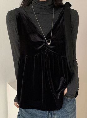 六1125韩国正品alit-tle-b--18368 背心区优雅冬季气质正品个性