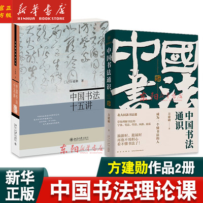 中国书法通识+中国书法十五讲 方建勋著六度书法理论体系王羲之颜真卿350多幅高清名作欣赏临帖理论书籍