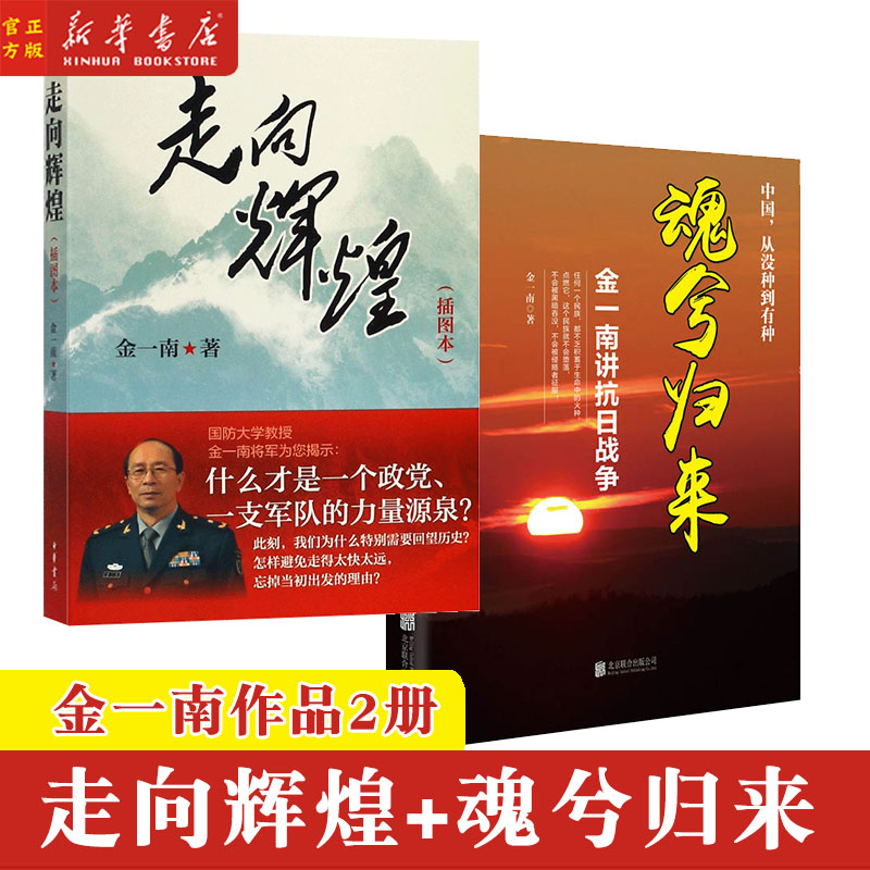 走向辉煌（插图本）+魂兮归来:金一南讲抗日战争史 共2册 政治军事党政读物金一南著中华书局中国革命历史战略视野战略思维