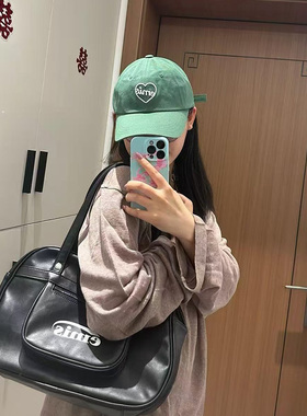 emis帽子心形棒球帽男鸭舌帽女软顶休闲爱心户外遮阳防晒运动帽