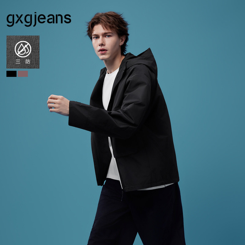 gxg.jeans男装 工装风多口袋休闲连帽夹克外套男士 春秋热销图片