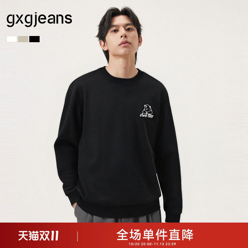 gxg.jeans男装秋冬热销圆领长袖卫衣J24X314111